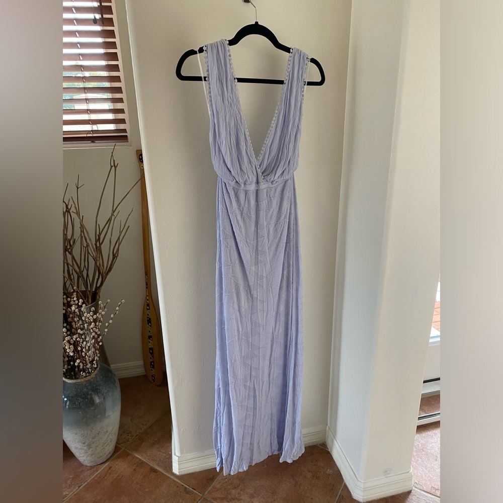 Gorgeous Lilac Purple Cotton Maxi Dress / Size 0 -2